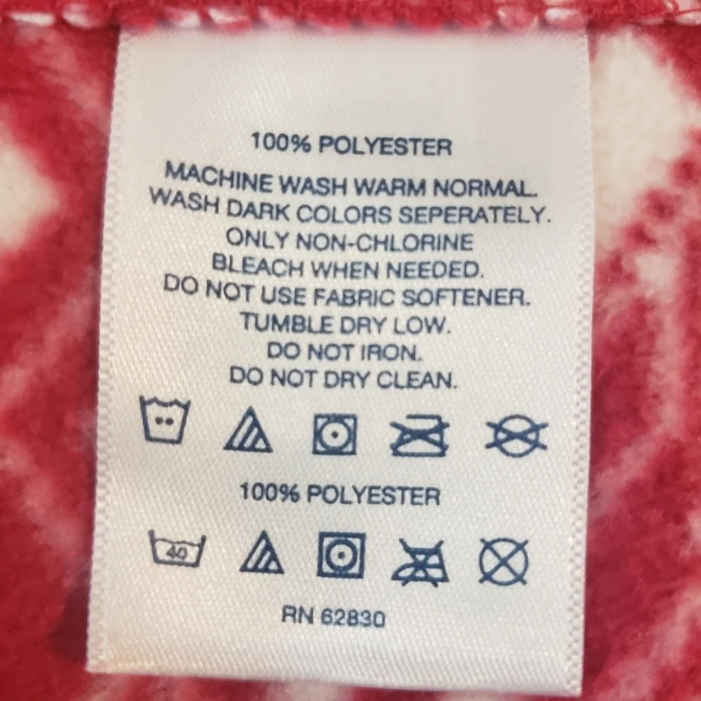 Lands End  Red Quarter Zipper Mock Neck Women's Fleece Size XS   NWOT